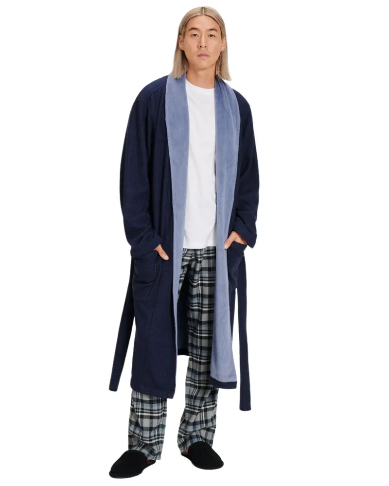 UGG Navy Heather Robinson Men's Wrap Robe